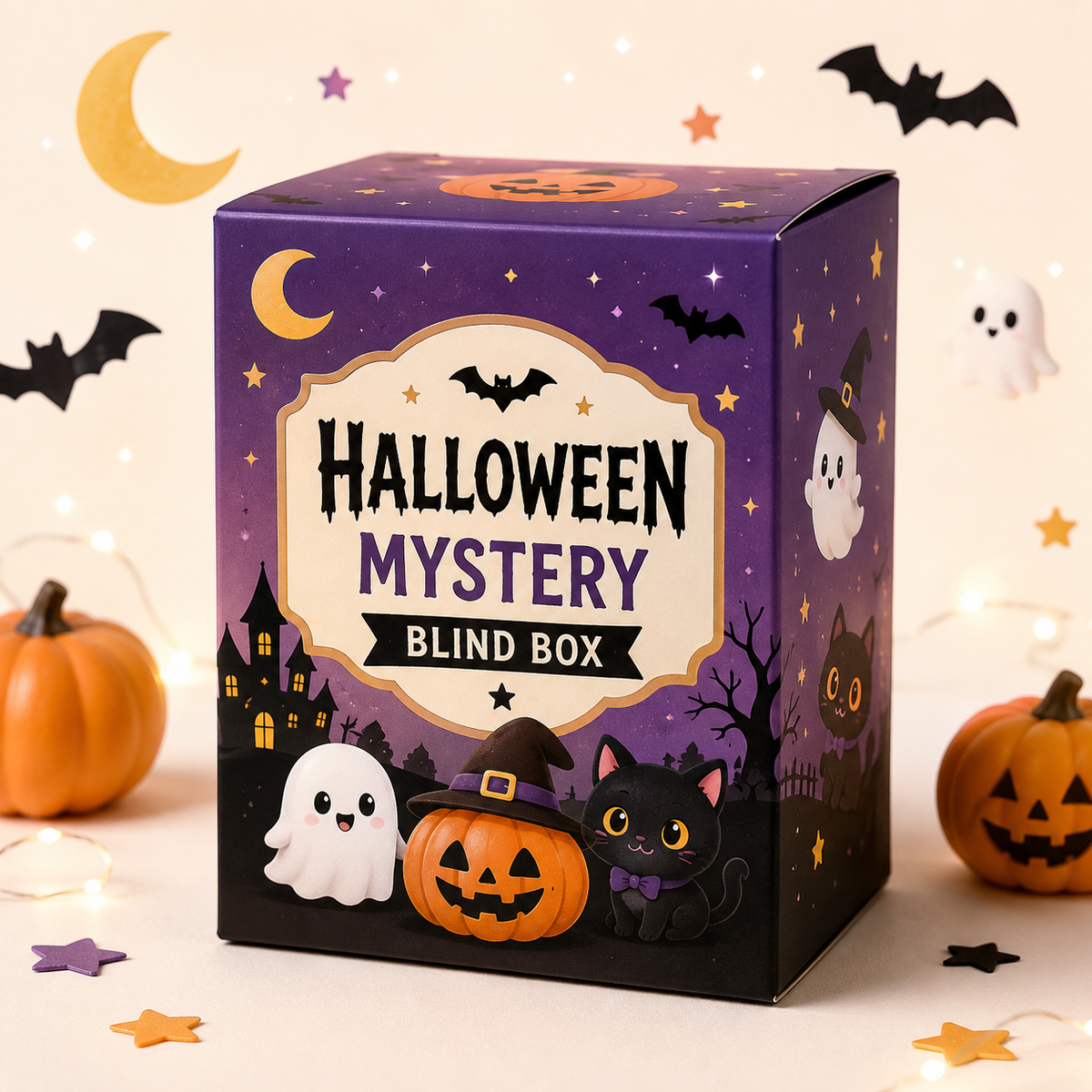 Halloween Mystery Squishy Blind Box Glitter Pumpkin Squeeze Ball Stress Relief Sensory Toy For Kids Boys Girls Trick Or Treat Party Favors Desk Accessory Random Styles