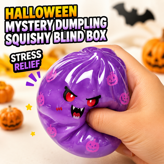 Halloween Mystery Dumpling Squishy Blind Box Fidget Toy Cute Monster Squeeze Toy Stress Relief Sensory Toy For Kids Boys Girls Trick Or Treat Party Favors Desk Accessory Random Styles