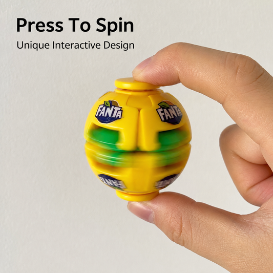 Soda Fidget Ball Press And Spin Puzzle Toy Stress Relief Rotating Sensory Beverage Shaped Ball Random Color Party Favor Gift For Kids And Adults Fun Desk Toy