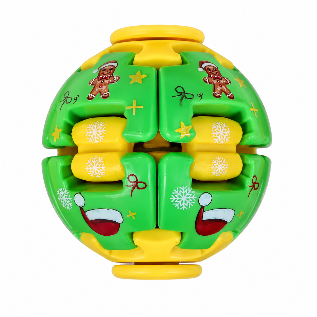 Christmas Fidget Ball Press And Spin Puzzle Toy Stress Relief Rotating Sensory Ball Holiday Stocking Stuffer Gift For Kids Adults