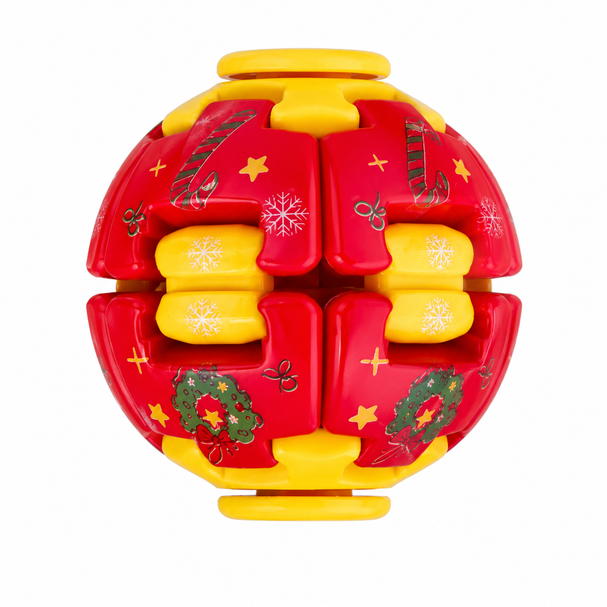 Christmas Fidget Ball Press And Spin Puzzle Toy Stress Relief Rotating Sensory Ball Holiday Stocking Stuffer Gift For Kids Adults