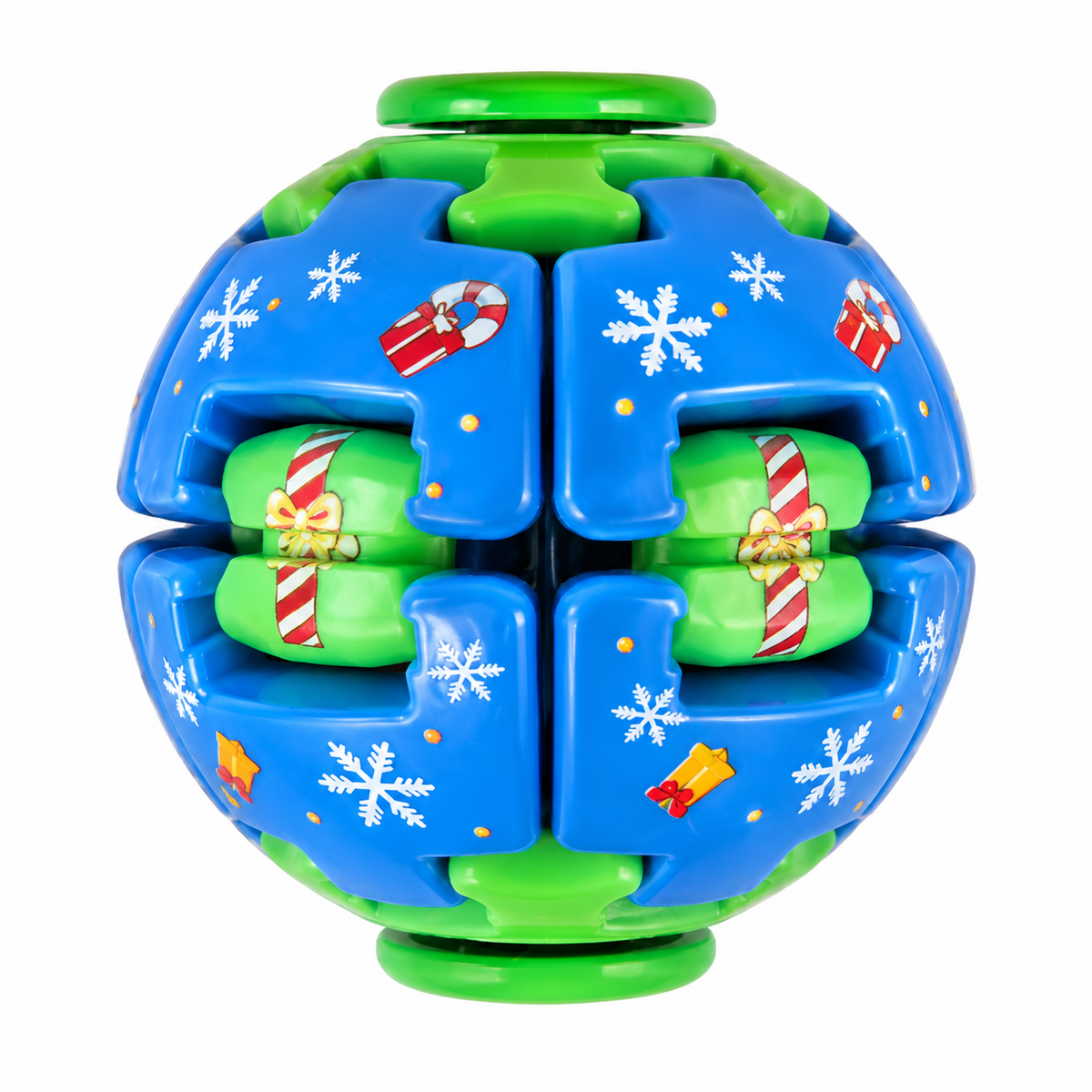 Christmas Fidget Ball Press And Spin Puzzle Toy Stress Relief Rotating Sensory Ball Holiday Stocking Stuffer Gift For Kids Adults