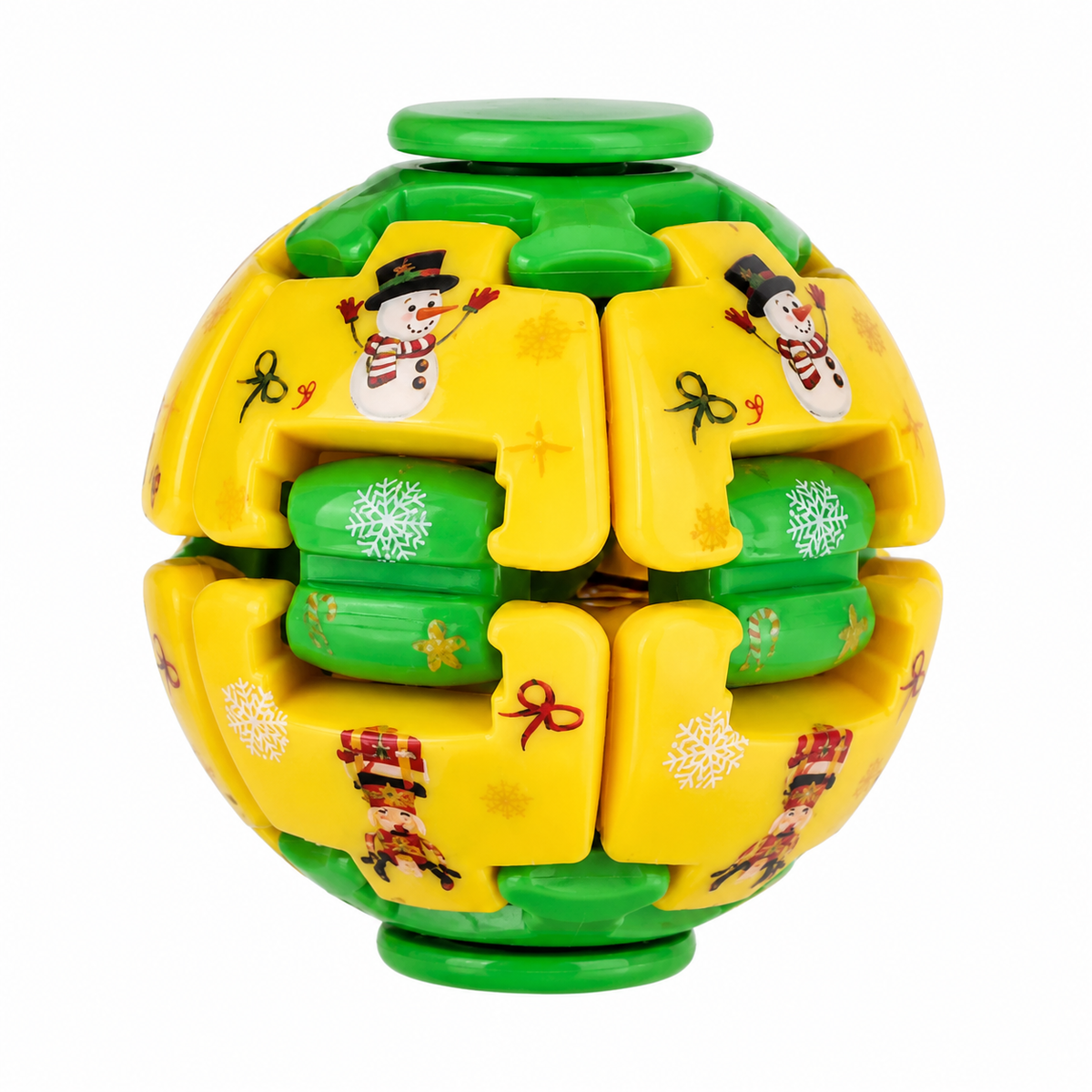 Christmas Fidget Ball Press And Spin Puzzle Toy Stress Relief Rotating Sensory Ball Holiday Stocking Stuffer Gift For Kids Adults