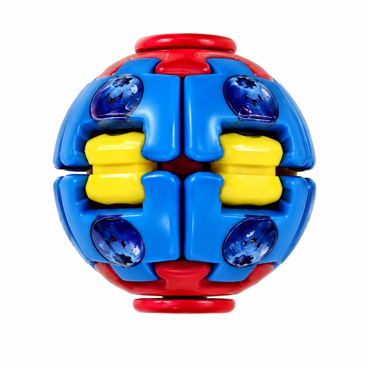 Fruit Fidget Ball Press And Spin Puzzle Toy Stress Relief Rotating Sensory Watermelon Strawberry Shaped Ball Random Color Party Favor Gift For Kids And Adults Fun Desk Toy
