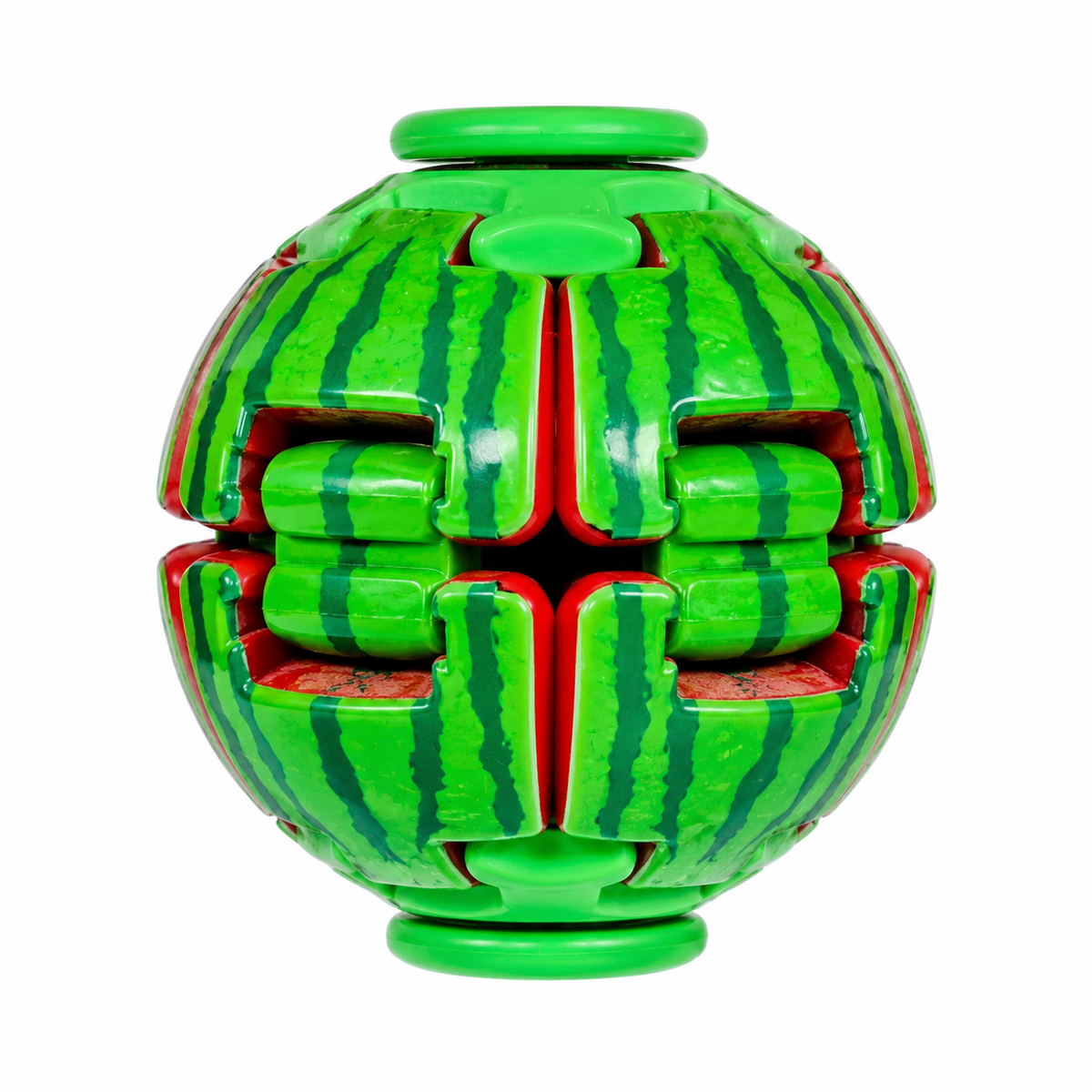 Fruit Fidget Ball Press And Spin Puzzle Toy Stress Relief Rotating Sensory Watermelon Strawberry Shaped Ball Random Color Party Favor Gift For Kids And Adults Fun Desk Toy