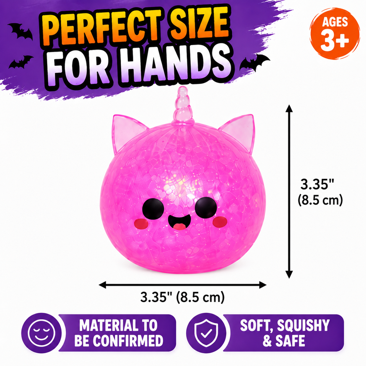 Halloween Mystery Squishy Blind Box Glitter Fidget Toy Cute Pumpkin Skull Eyeball Squeeze Ball Stress Relief Sensory Toy Party Favors For Kids Boys Girls Trick Or Treat Gift Spooky Desk Accessory Random Styles