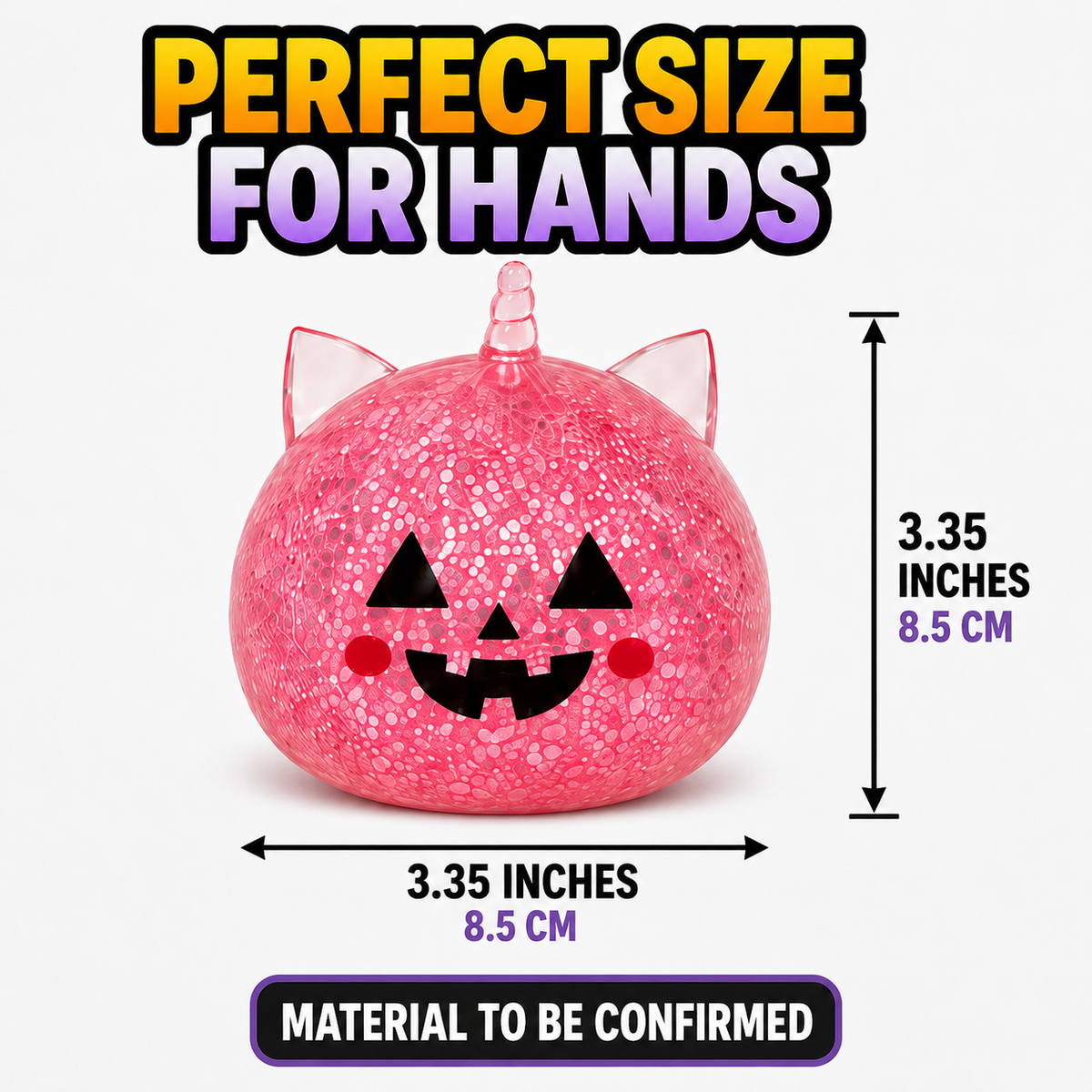 Halloween Mystery Squishy Blind Box Glitter Fidget Toy Cute Pumpkin Face Squeeze Ball Sensory Toy For Kids Boys Girls Trick Or Treat Party Favors Stress Relief Desk Accessory Random Styles