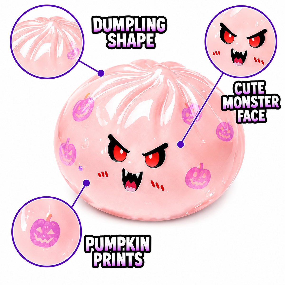 Halloween Mystery Dumpling Squishy Blind Box Fidget Toy Cute Monster Squeeze Toy Stress Relief Sensory Toy For Kids Boys Girls Trick Or Treat Party Favors Desk Accessory Random Styles