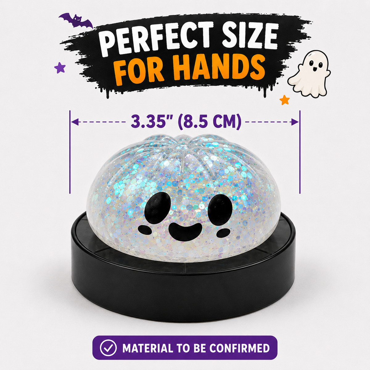 Halloween Mystery Squishy Blind Box Glitter Fidget Toy Cute Ghost Pumpkin Bat Squeeze Sensory Toy For Kids Boys Girls Trick Or Treat Party Favors Stress Relief Desk Accessory Random Styles